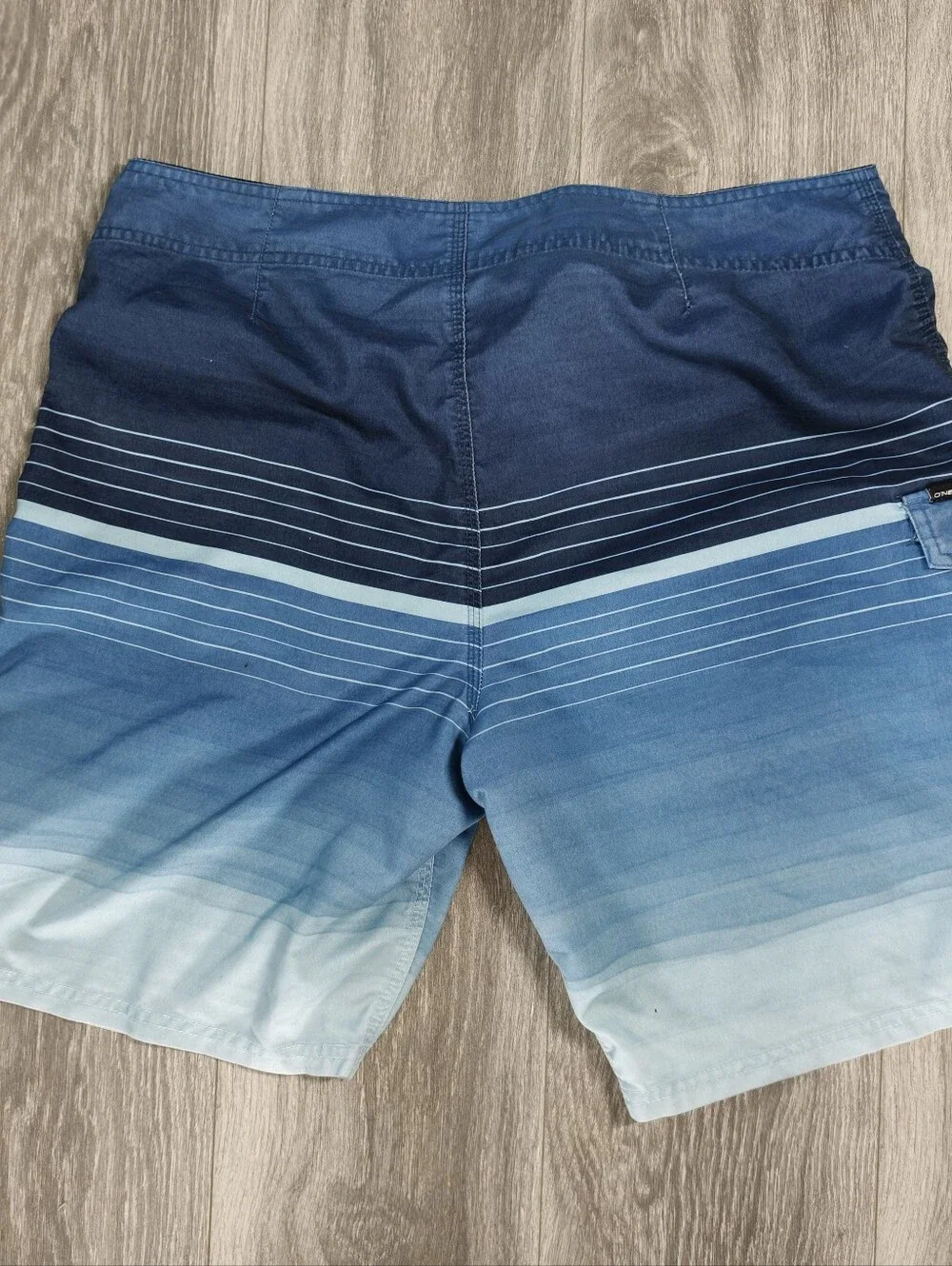 O'Neill Men's Blue Ombre Stripe Boardshorts